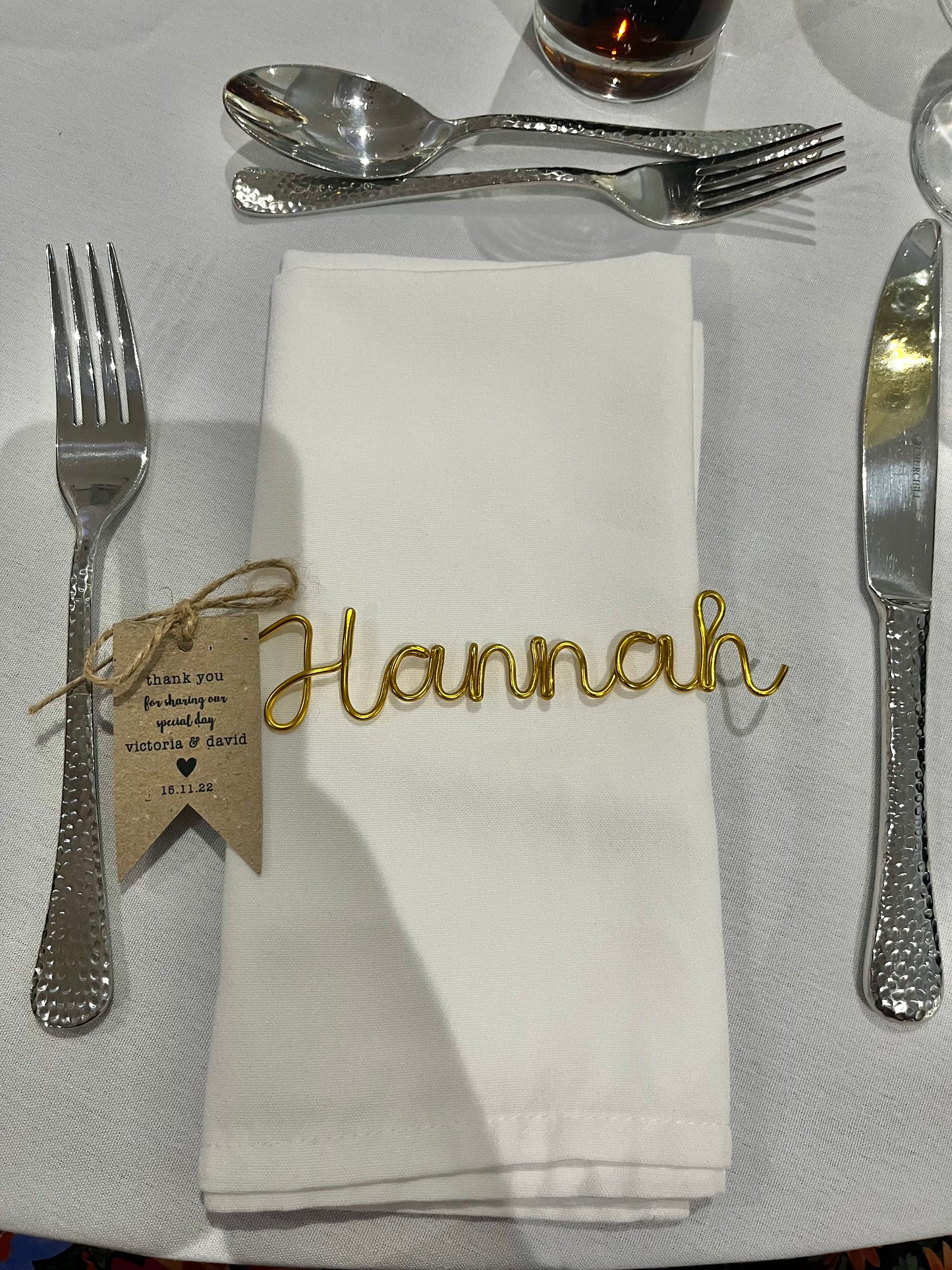 Personalised Name/Word Christmas Hanging Decoration/ Wedding Favour
