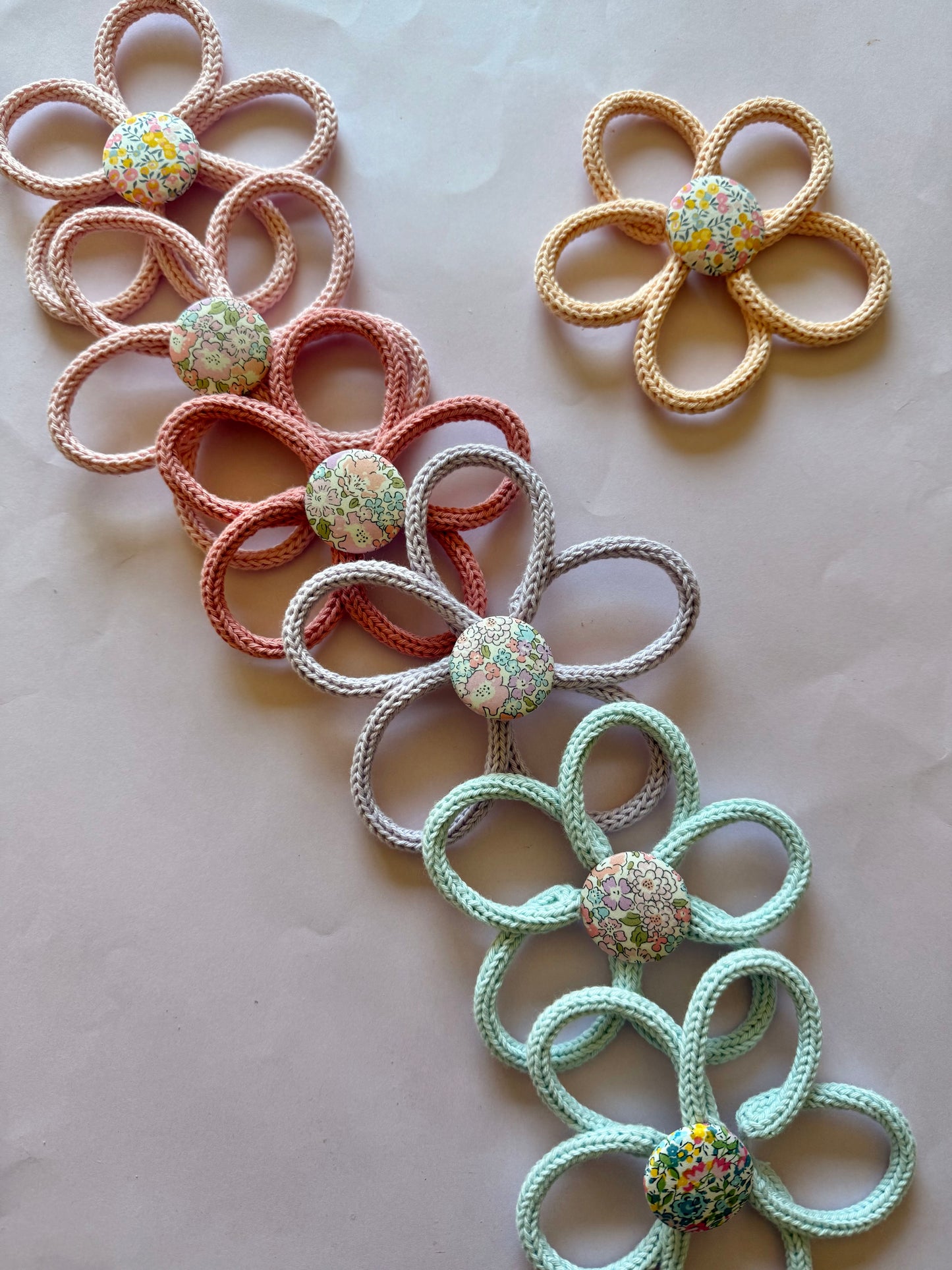 Grace&Golden X Knit&Knot Knitted Wire Flowers - Liberty Fabric Collection
