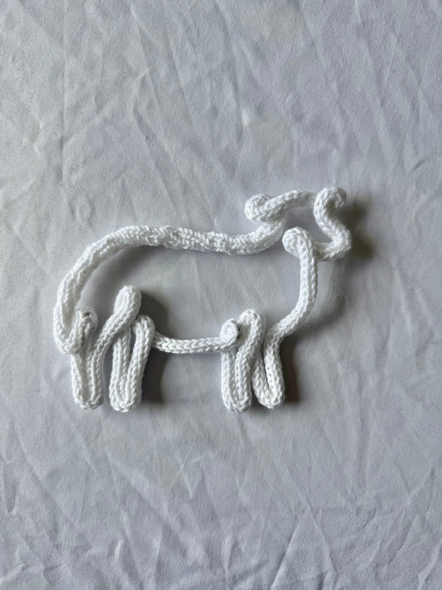 READY TO SHIP Handmade Sheep Knitted Wire Wall Art - Farm Theme Kid’s & Nursery Decor