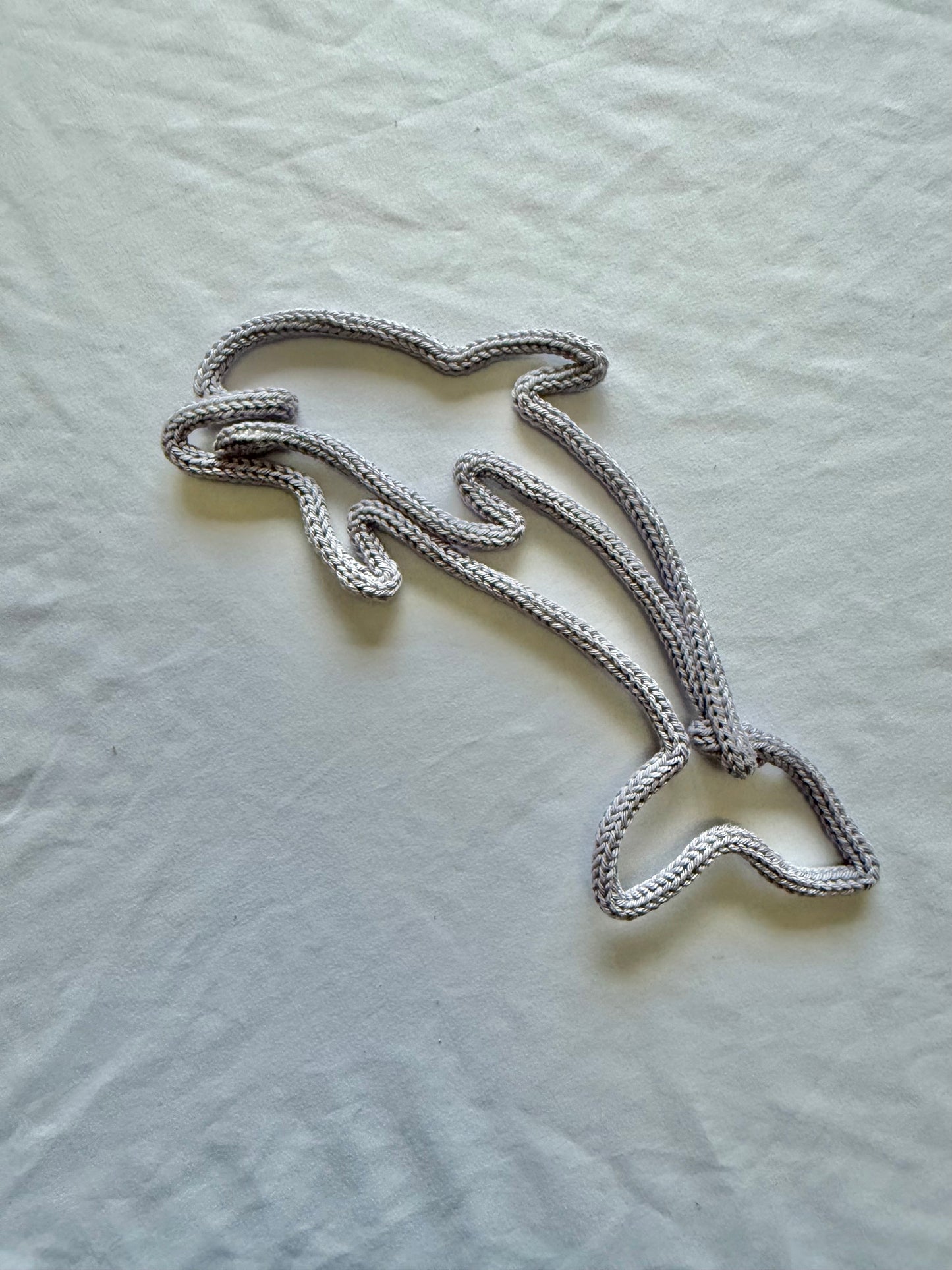 READY TO SHIP Knitted Wire Dolphins | Coastal Nursery Wall Art | Handmade Ocean Decor