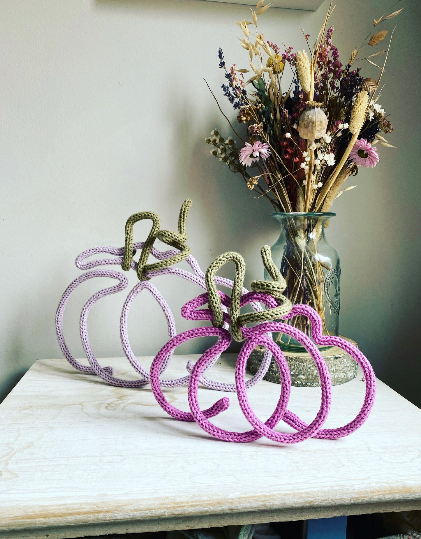 Handmade Pumpkin Knitted Wire Autumn Decor