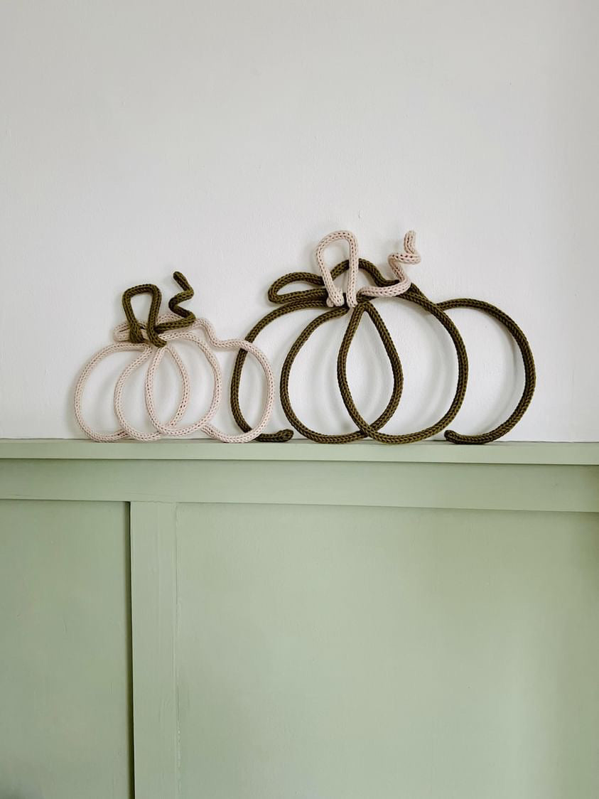 Handmade Pumpkin Knitted Wire Autumn Decor