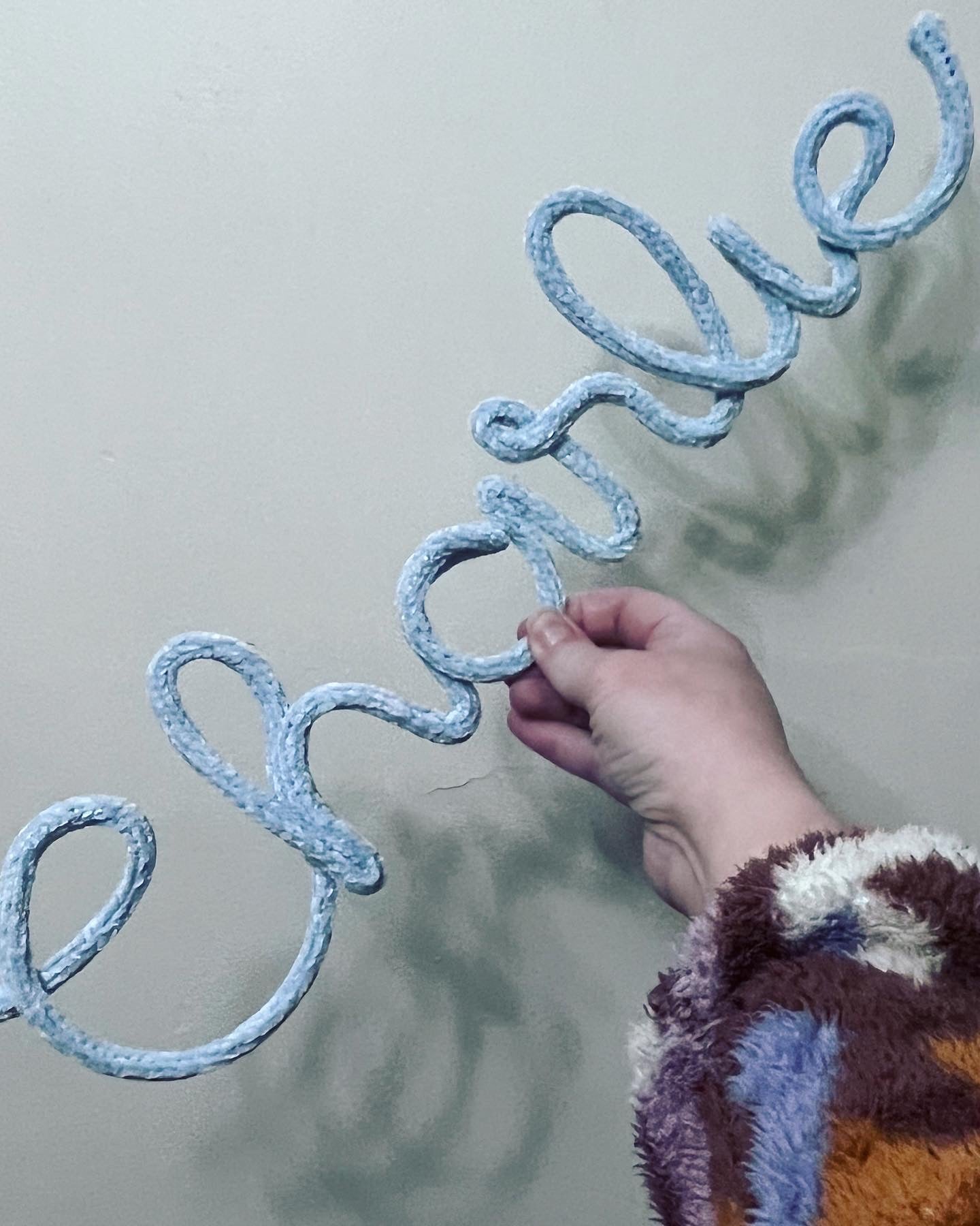Cloud Letters – Custom Knitted Wire Names