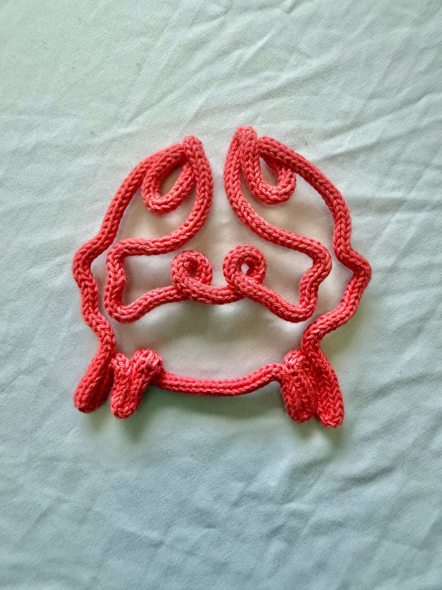 READY TO SHIP Knitted Wire Crab | Coastal Kids Room Decor | Under the Sea Wall Art