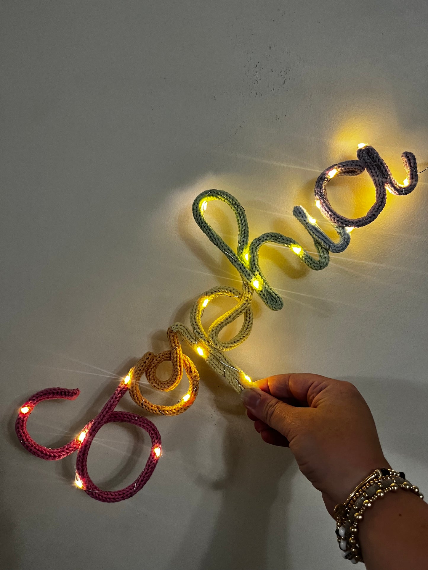 Twinkle Add-On: Fairy Lights for Your Knitted Wire Wall Art