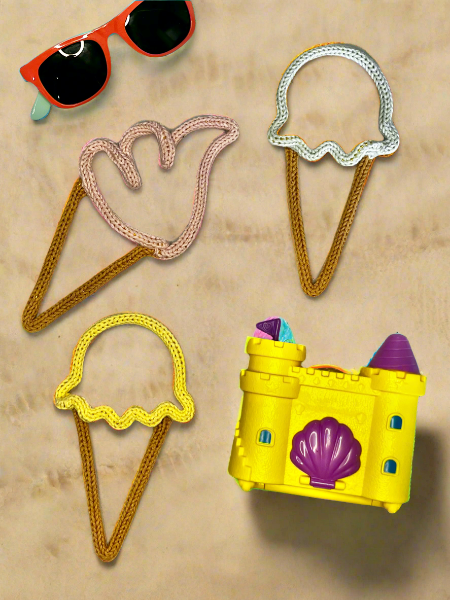 Handmade Ice Cream Custom Knitted Wire Art - Summer Theme Kid’s & Nursery Decor