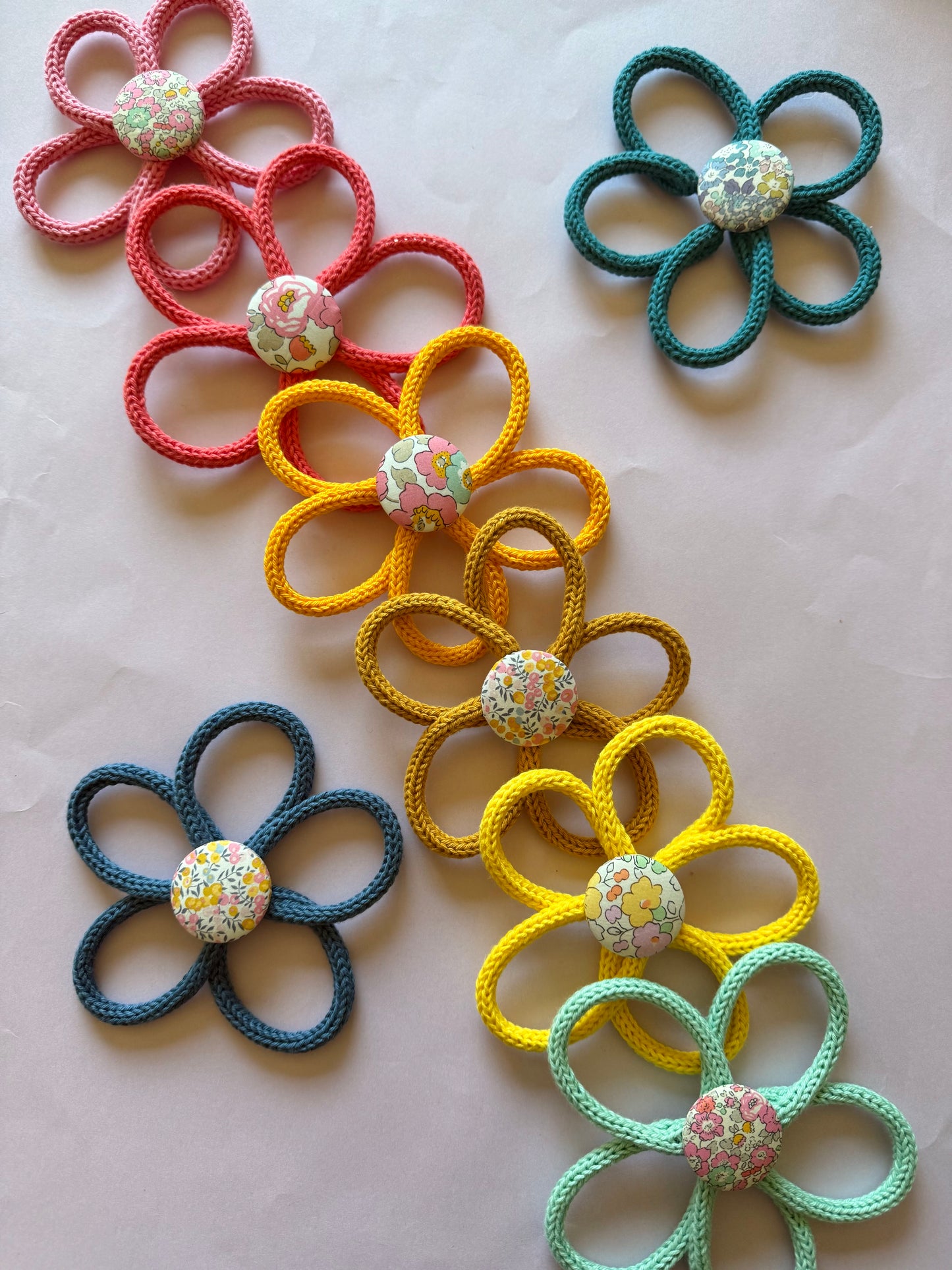 Grace&Golden X Knit&Knot Knitted Wire Flowers - Liberty Fabric Collection