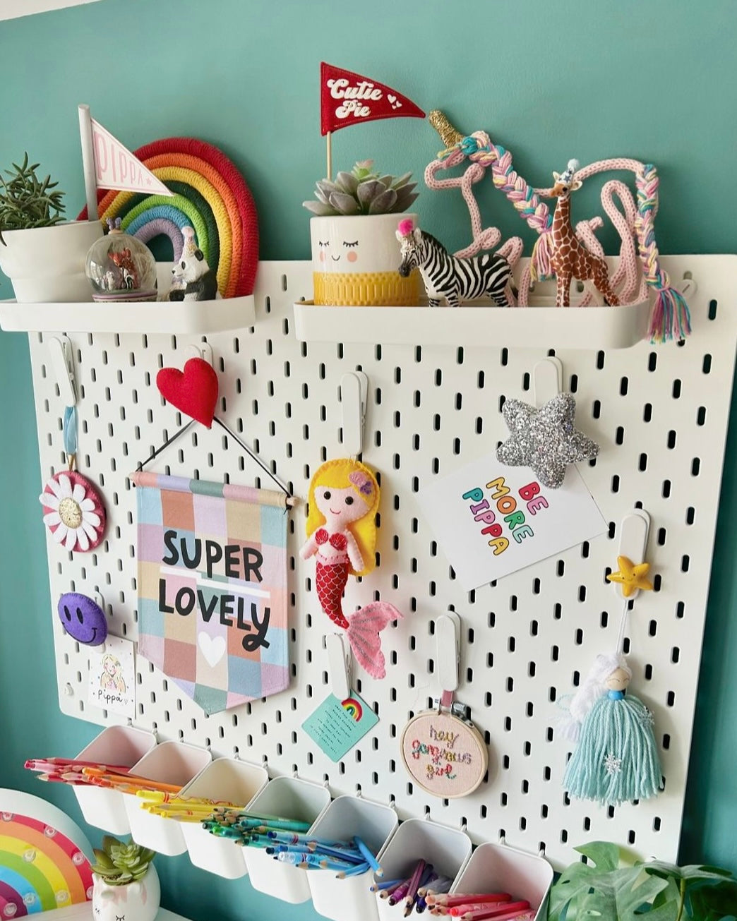 Handmade Unicorn Knitted Wire Decor for Nursery & Kid’s Rooms