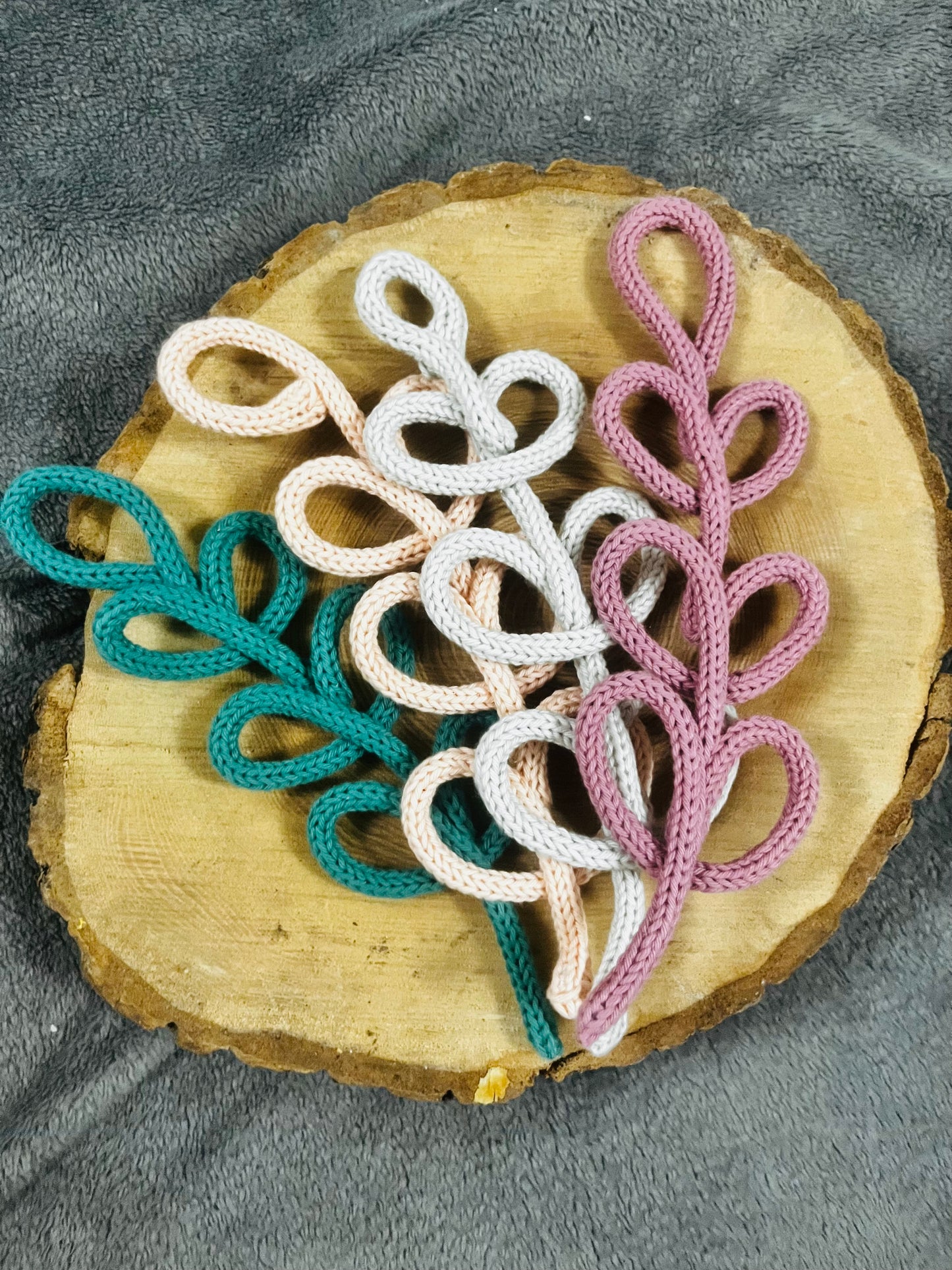 Branch of Leaves Handmade Knitted Wire wall decor