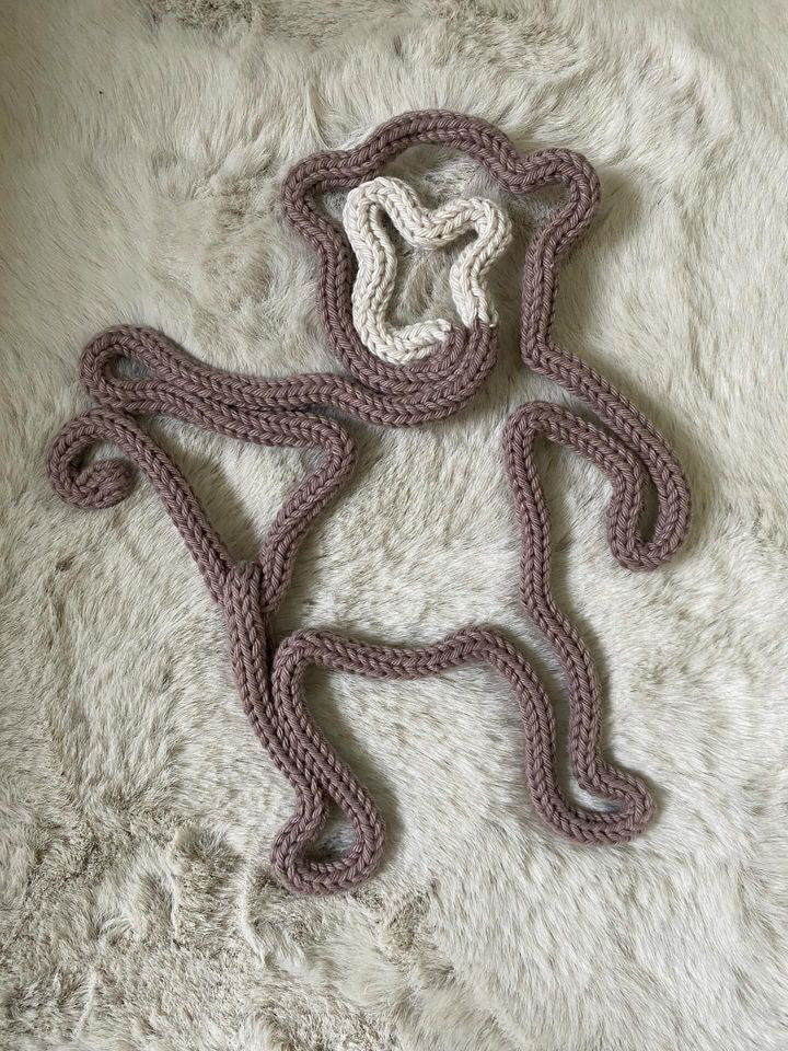 Handmade Monkey Knitted Wire Wall Art -Safari Theme Kid’s Nursery Decor