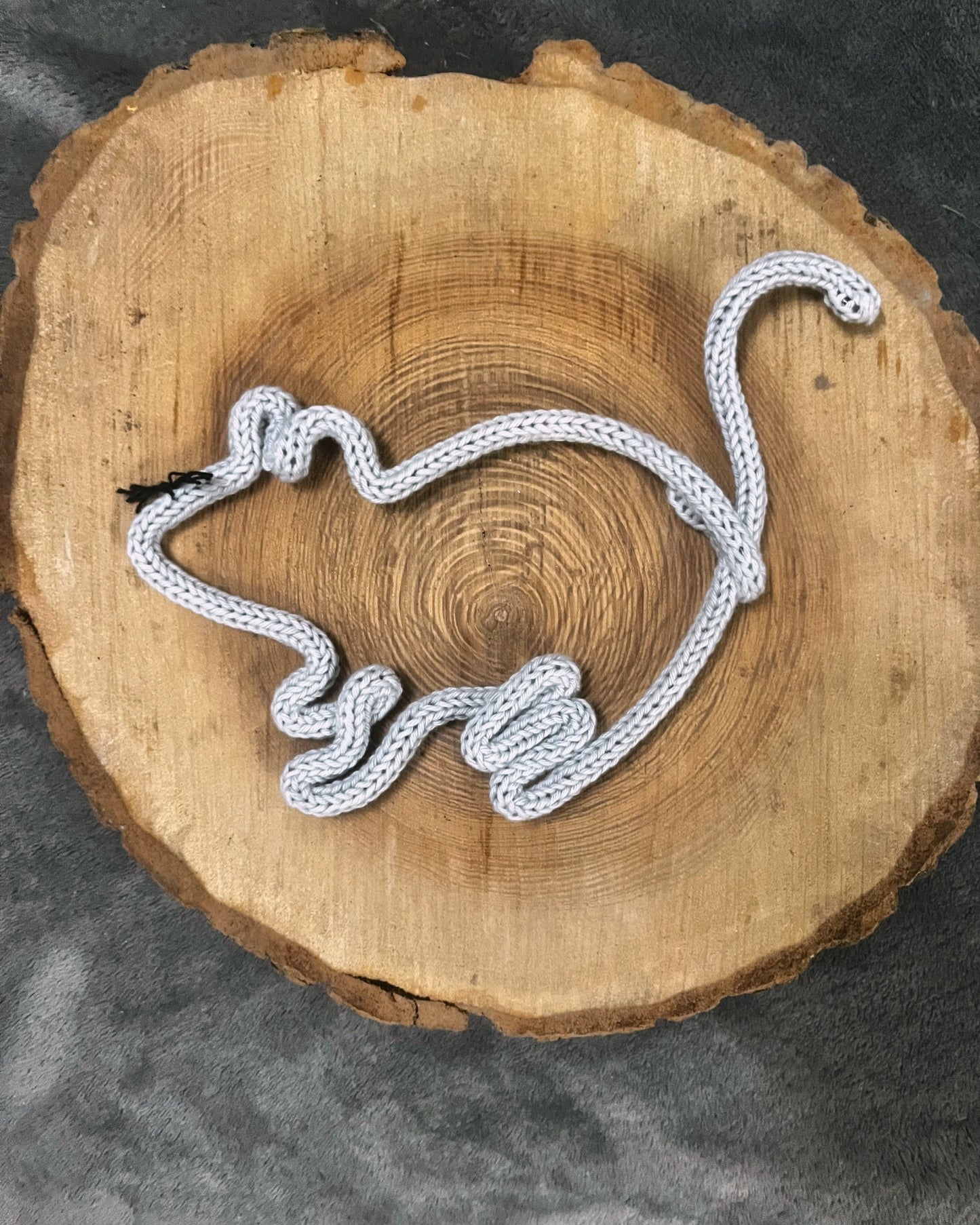 Handmade Mouse Knitted Wire Wall Art - Decor for Woodland Theme Nursery