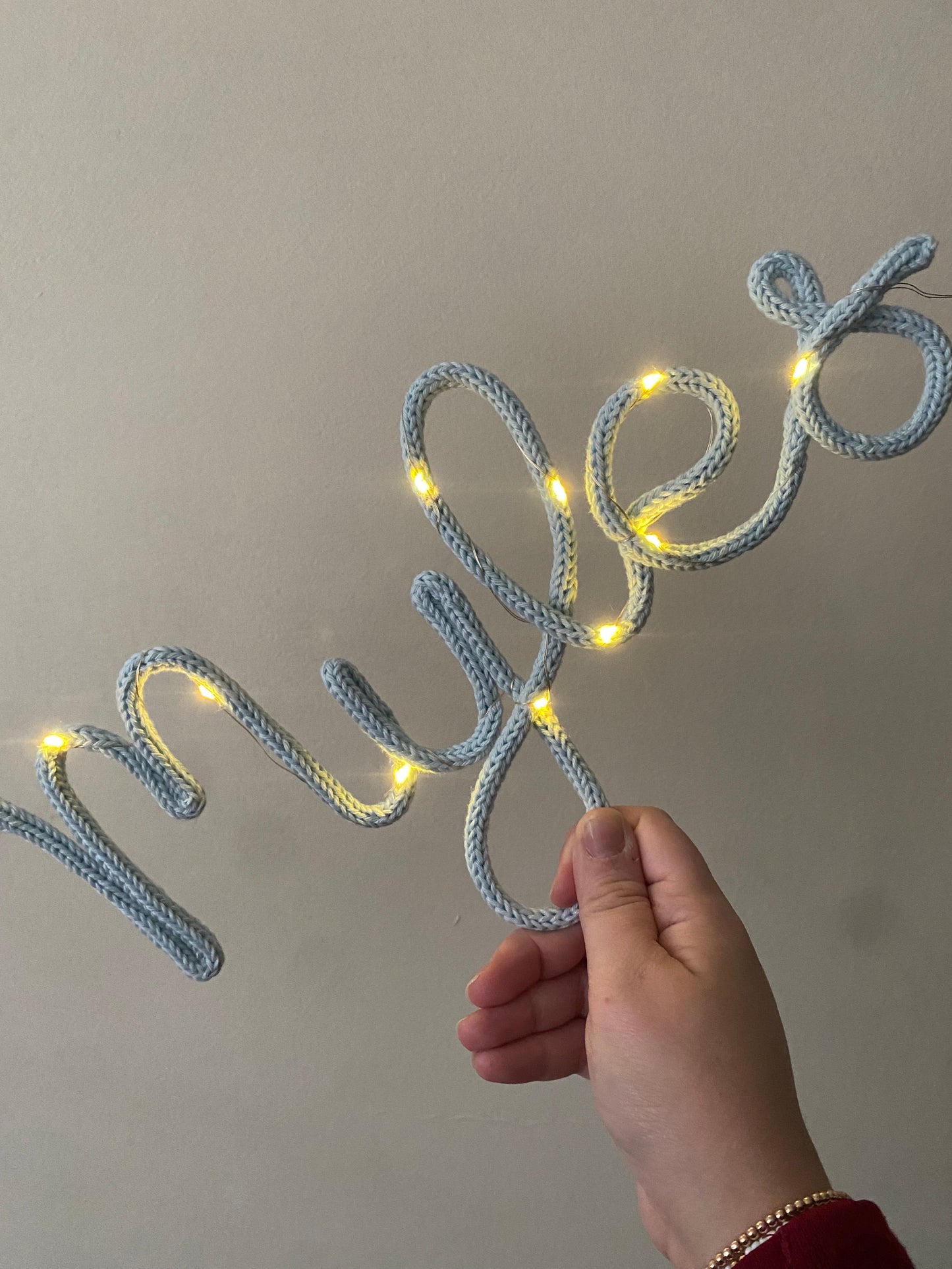Twinkle Add-On: Fairy Lights for Your Knitted Wire Wall Art