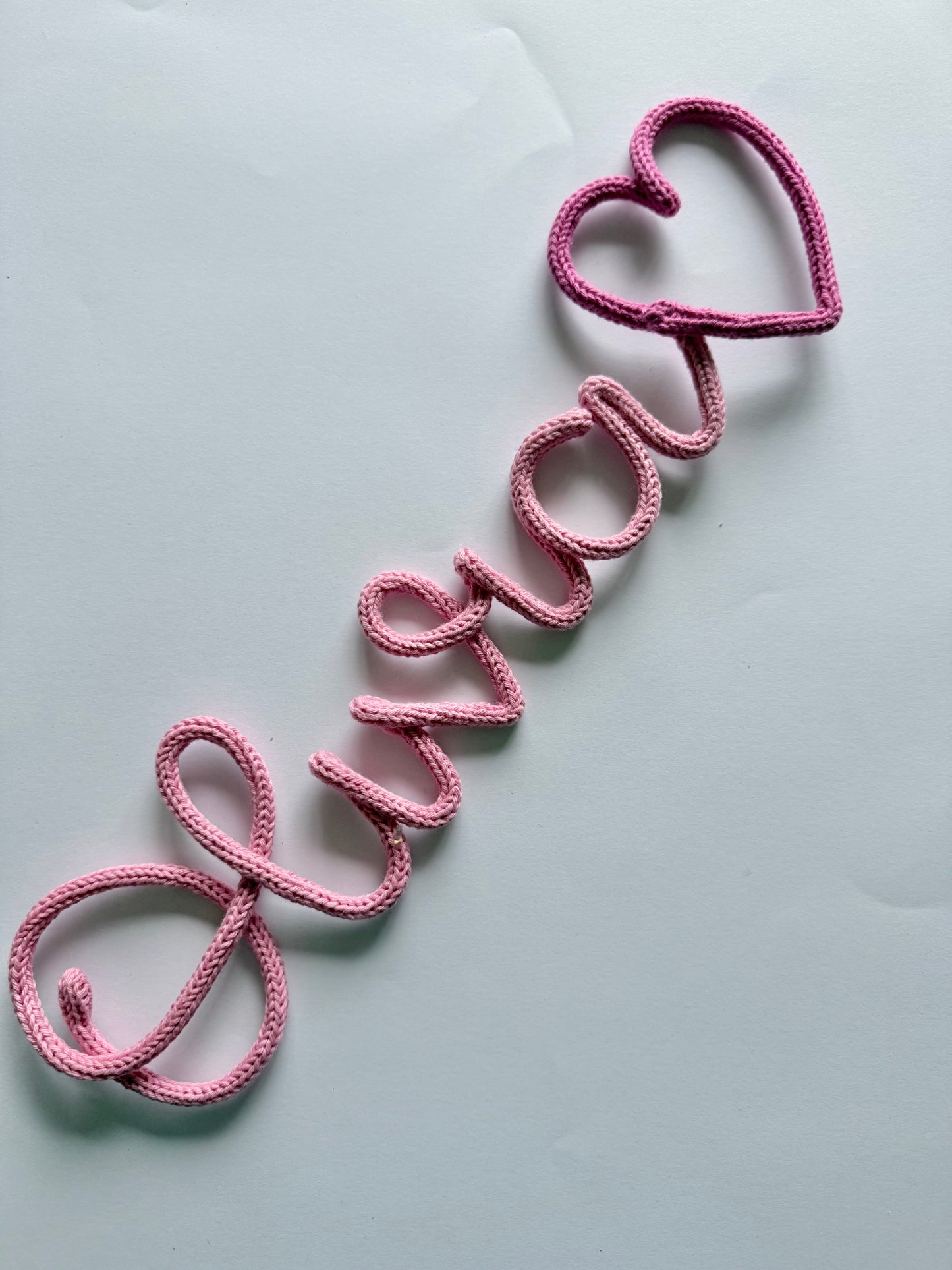 Ready to Ship OLIVIA Knitted Wire Name Kids Room/ Nursery Wall Decor