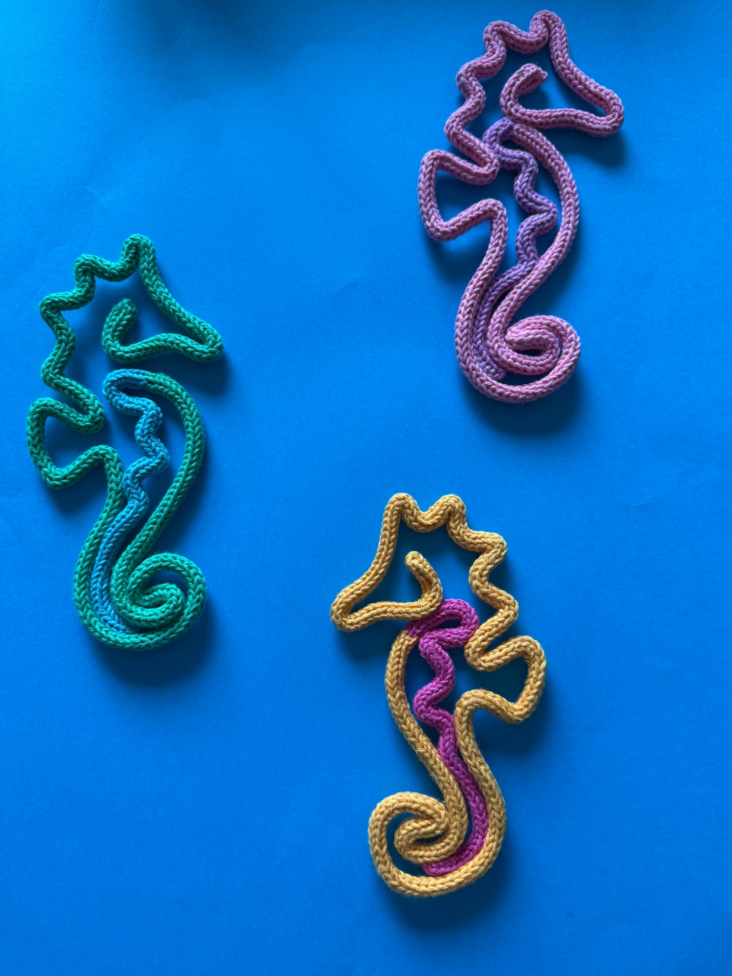 Knitted Wire seahorse | Beach Kids Room Decor | Under the Sea Wall Art