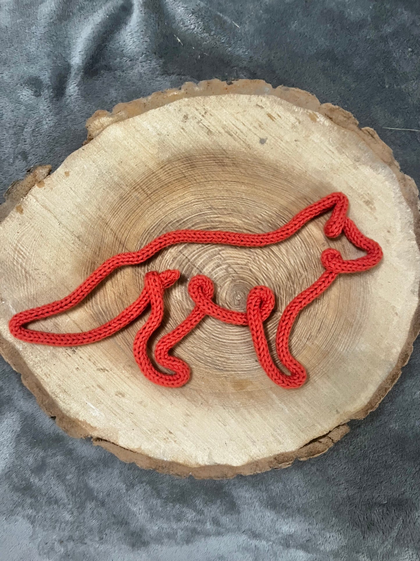 Handmade Fox Knitted Wire Wall Art - Decor for Woodland Theme Nursery