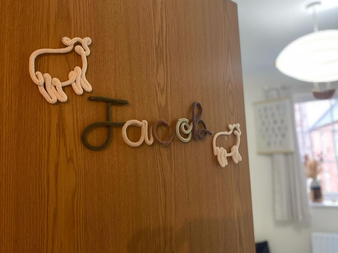 Handmade Sheep Knitted Wire Wall Art - Farm Theme Kid’s & Nursery Decor