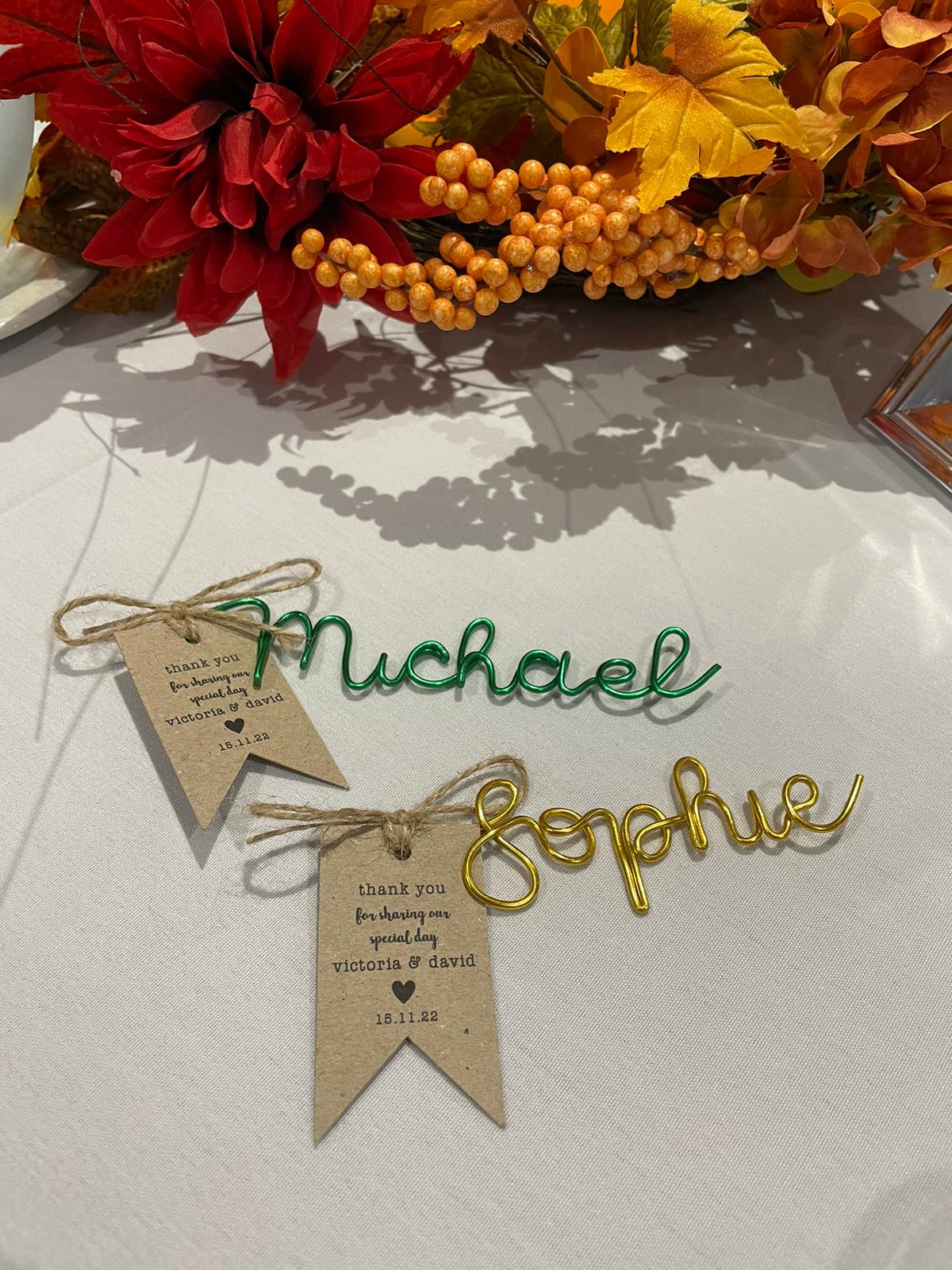 Personalised Name/Word Christmas Hanging Decoration/ Wedding Favour