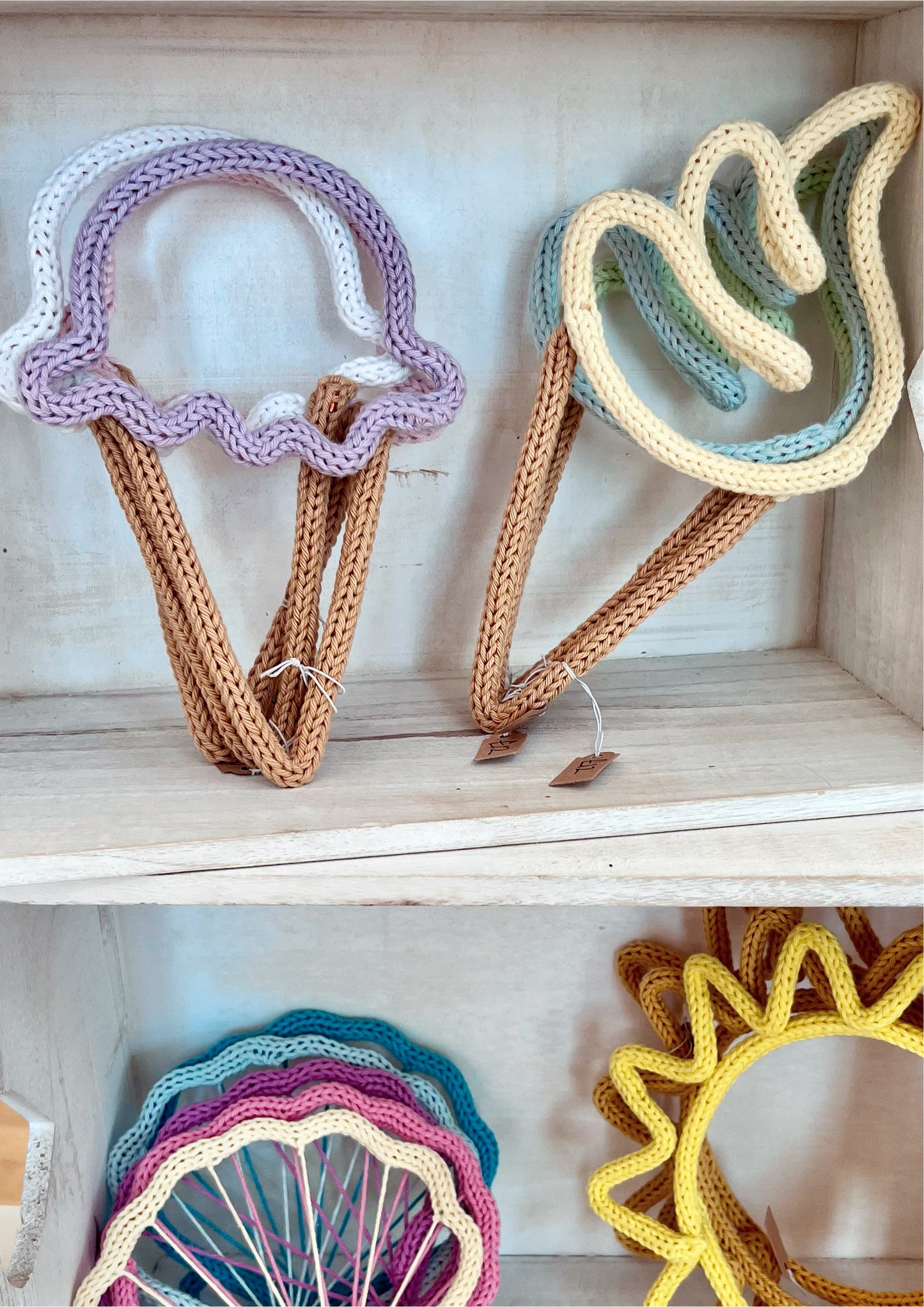 Handmade Ice Cream Custom Knitted Wire Art - Summer Theme Kid’s & Nursery Decor