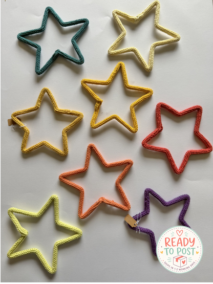 READY TO SHIP Small Knitted Wire Star Wall Art - kid & Nursery Decor