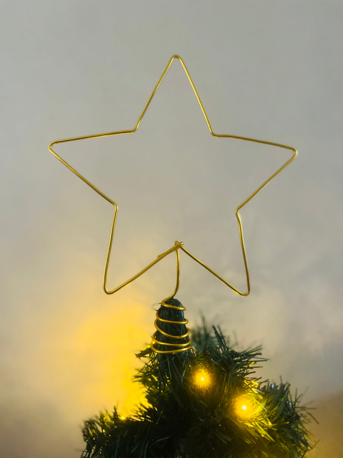 Handmade Wire Star Christmas Tree Topper