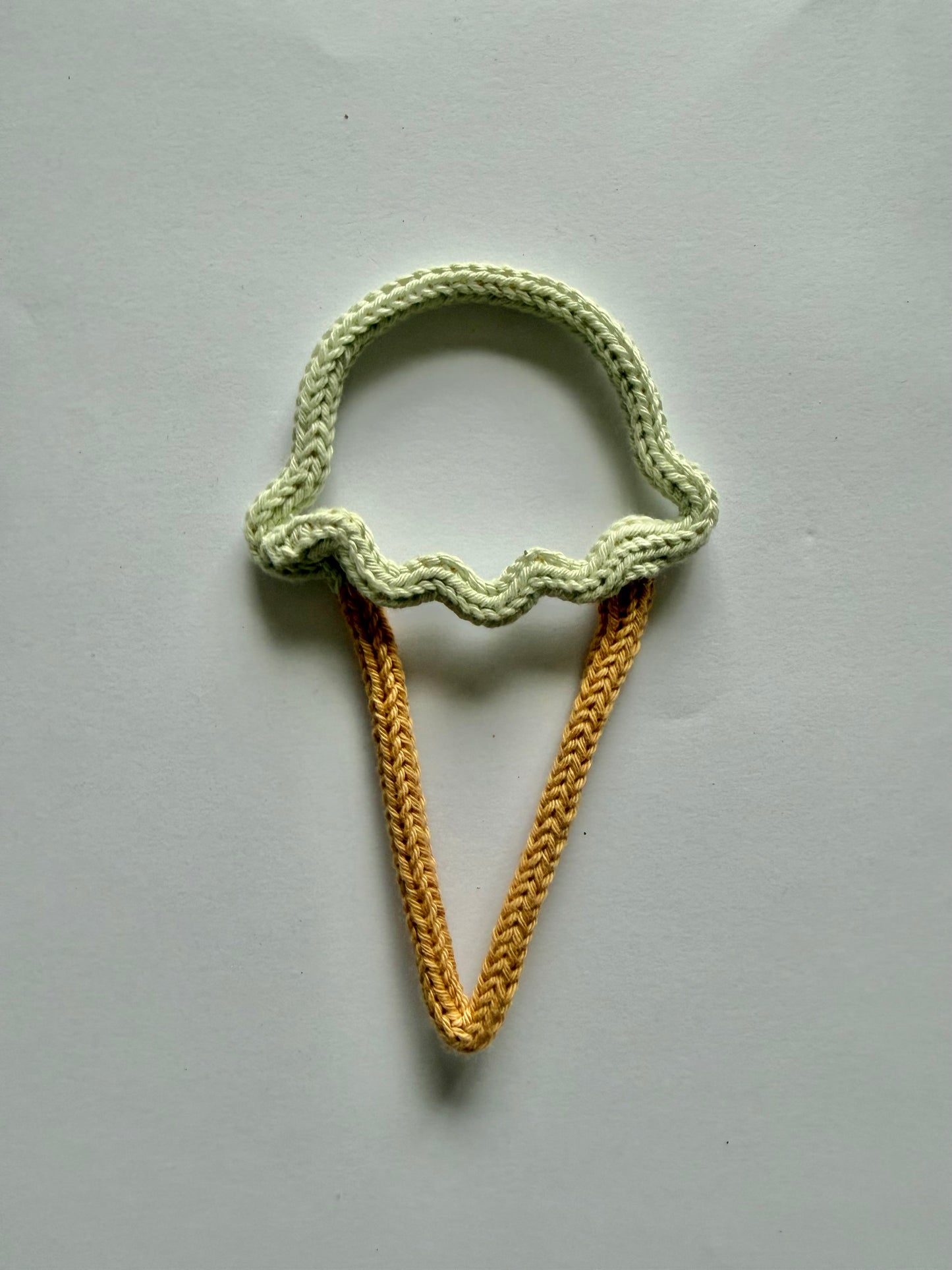 READY TO SHIP Handmade Ice Cream Custom Knitted Wire Art - Summer Theme Kid’s & Nursery Decor