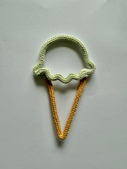 READY TO SHIP Handmade Ice Cream Custom Knitted Wire Art - Summer Theme Kid’s & Nursery Decor