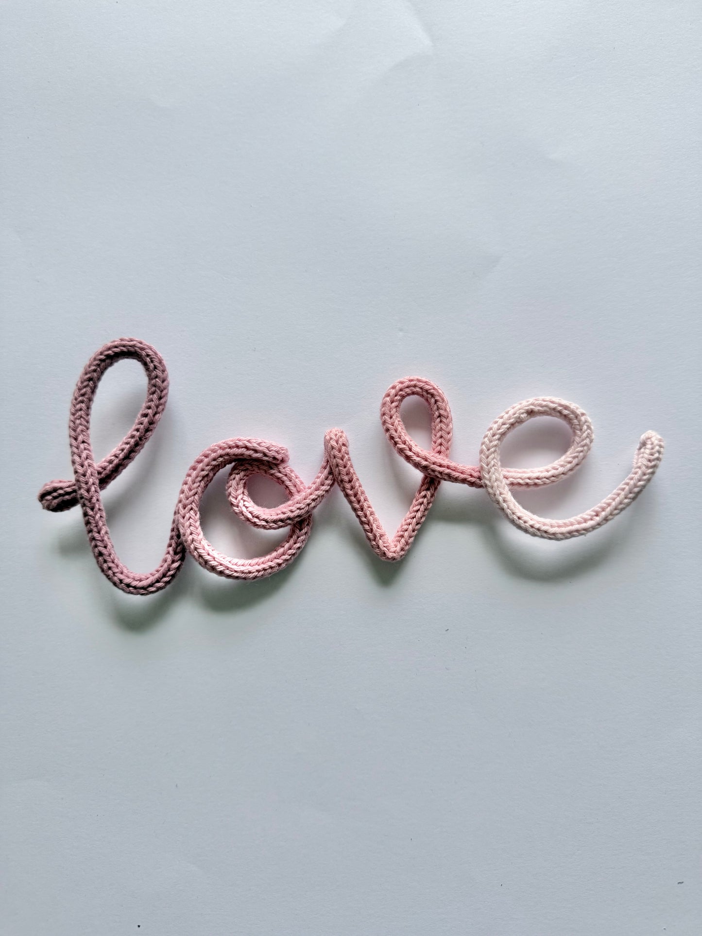 READY TO SHIP Love Knitted Wire Wall Decor