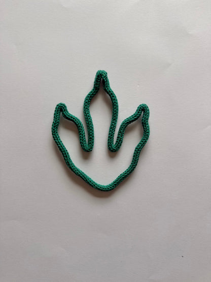 READY TO SHIP Knitted Wire Dinosaur Footprints | Handmade Wall Decor | Nursery & Kids Room Dino Tracks