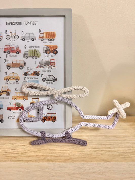 Knitted Wire Helicopter Wall Decor | Custom Aircraft Nursery Art