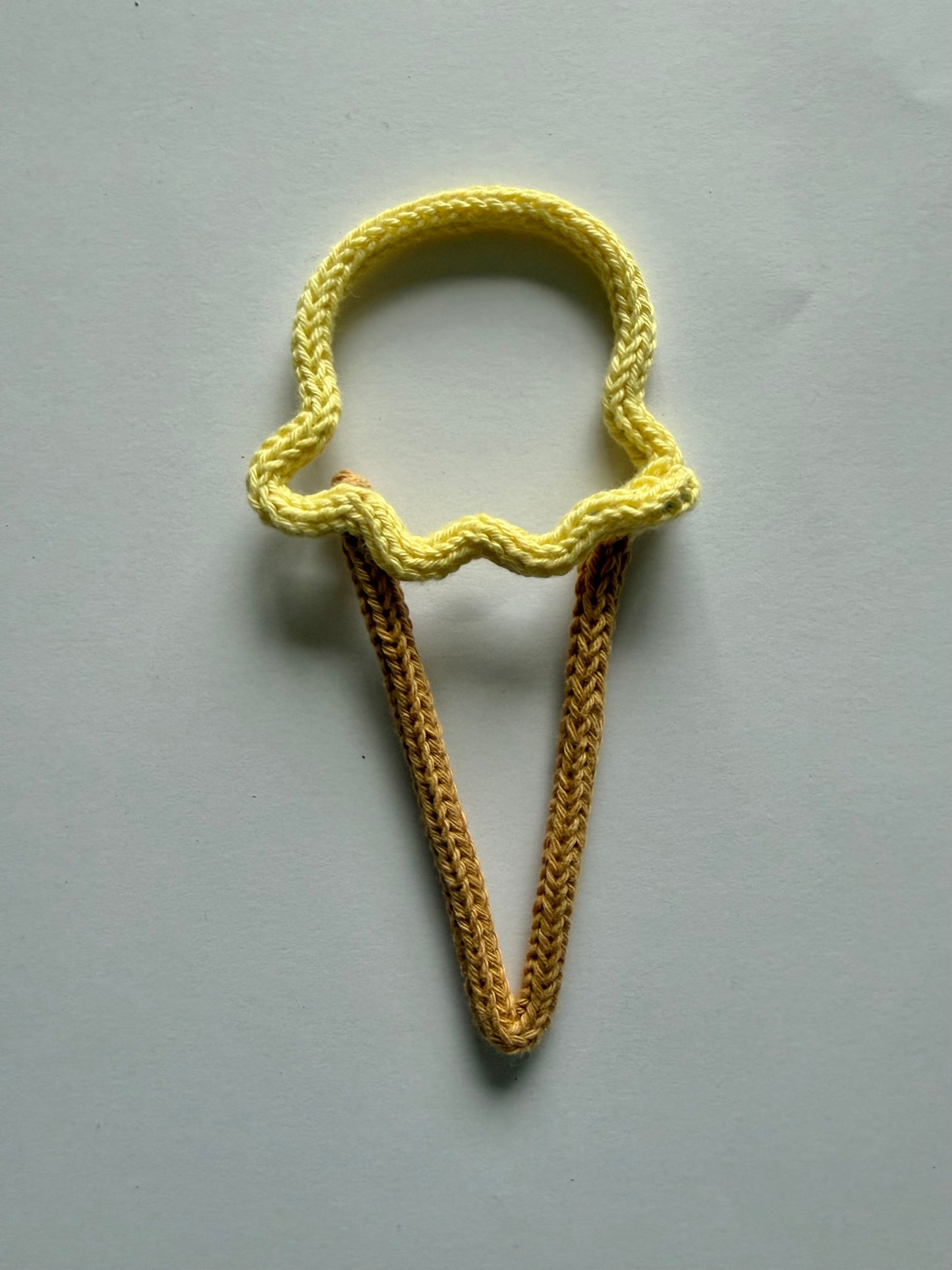READY TO SHIP Handmade Ice Cream Custom Knitted Wire Art - Summer Theme Kid’s & Nursery Decor