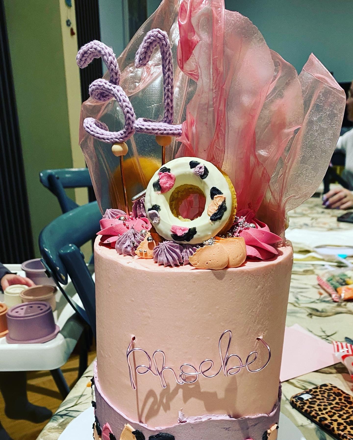 Handmade Knitted Wire Number Cake Topper - Unique Birthday Decor