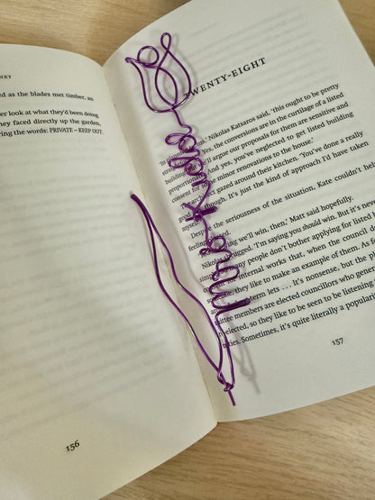 Personalised Wire Bookmark | Teacher Gift, Book Lover Gift & Custom Name Bookmark