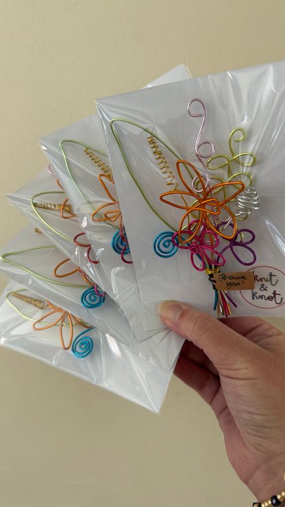 Personalised Mini Wire Flower Bouquet | Teacher Gift, Thank You Gift & Keepsake