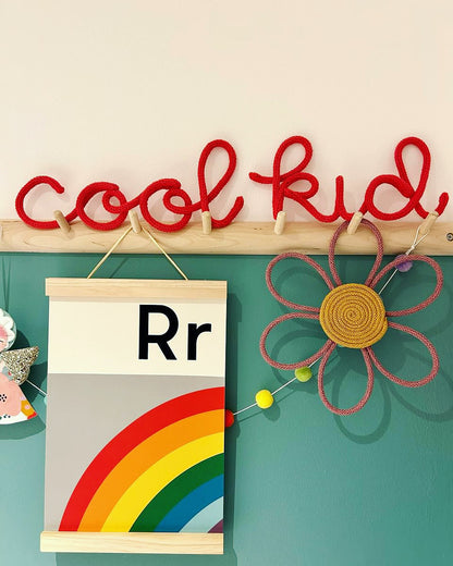 Personalised Knitted Wire Name Sign – Custom Wire Words for Nursery or Home Decor