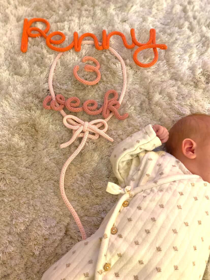 Handmade Knitted Wire Baby Milestone Set | Balloon & Numbers 1-12