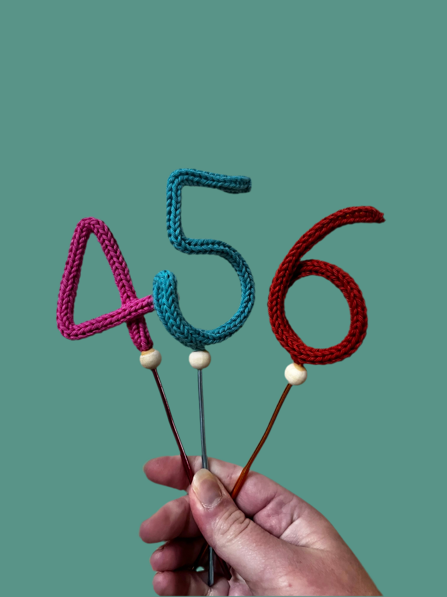 Handmade Knitted Wire Number Cake Topper - Unique Birthday Decor