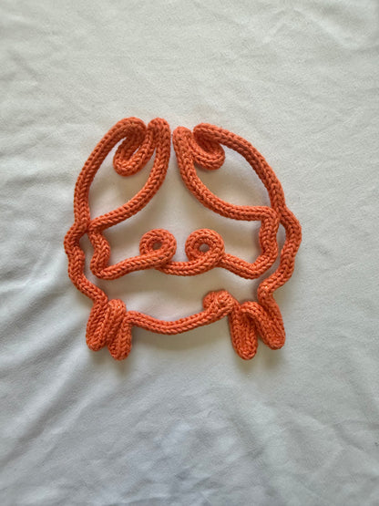 READY TO SHIP Knitted Wire Crab | Coastal Kids Room Decor | Under the Sea Wall Art