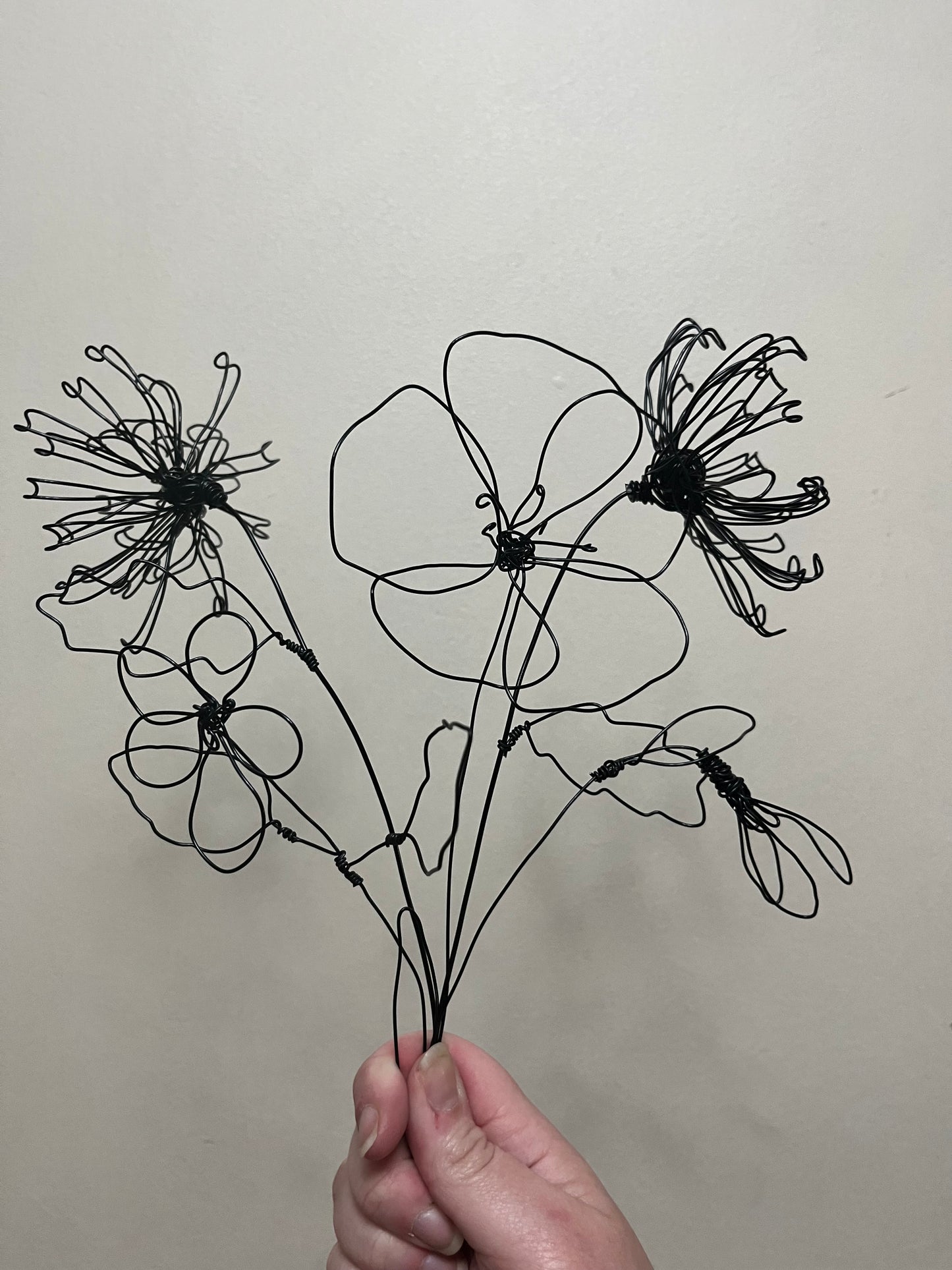 Birth Flowers - Handmade 3D Wire Personalised Floral Decorations