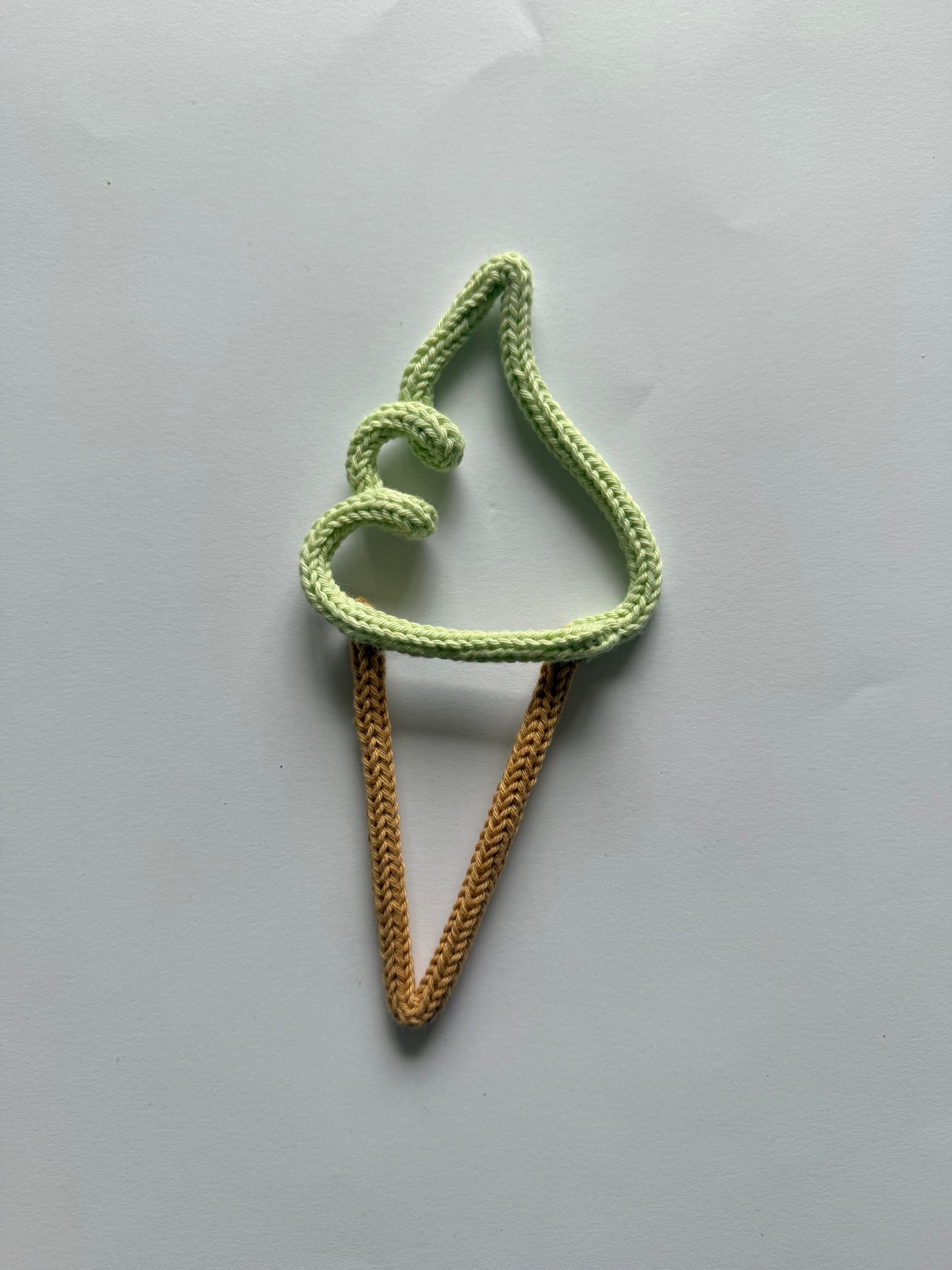 READY TO SHIP Handmade Ice Cream Custom Knitted Wire Art - Summer Theme Kid’s & Nursery Decor