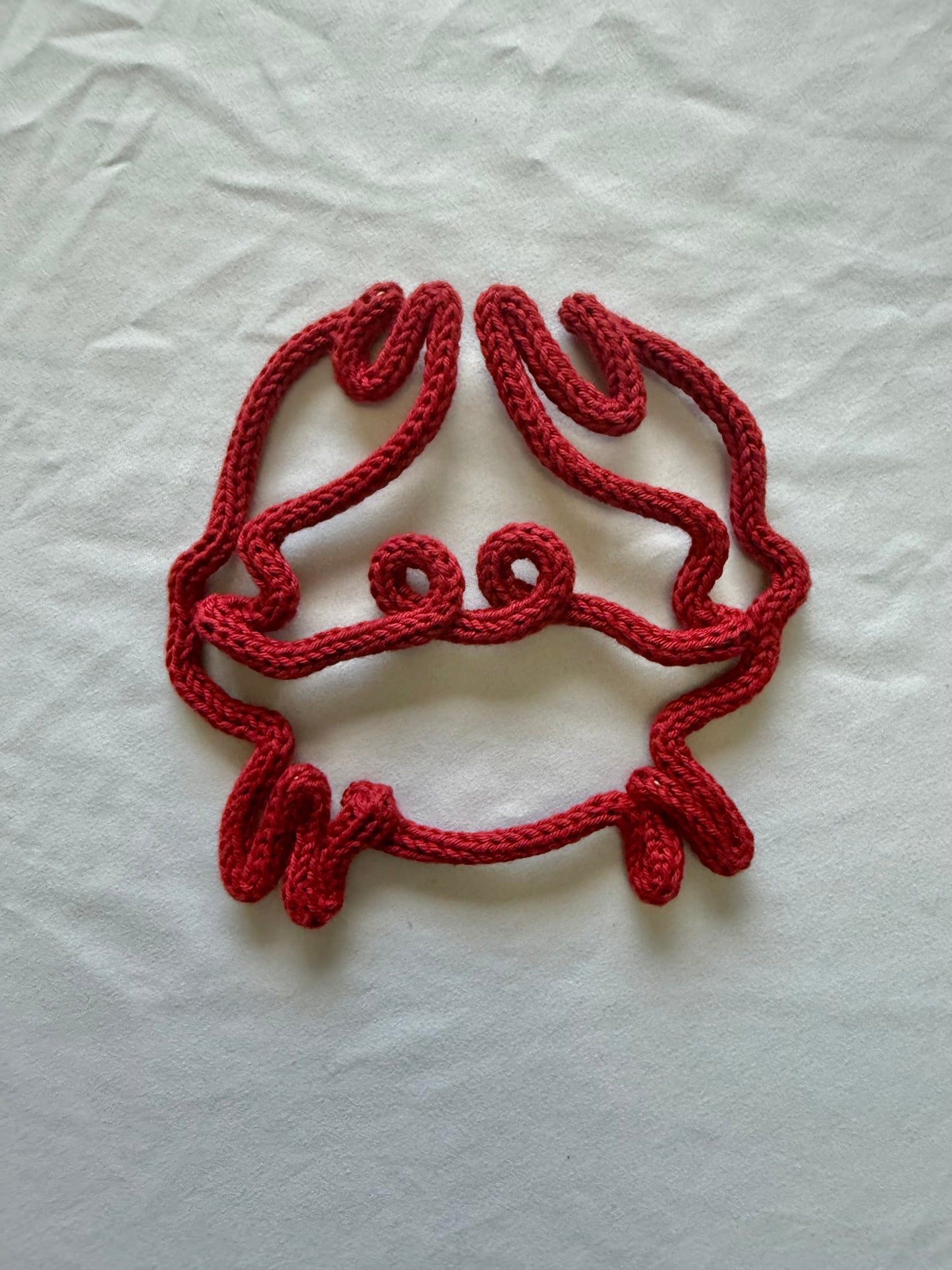 READY TO SHIP Knitted Wire Crab | Coastal Kids Room Decor | Under the Sea Wall Art