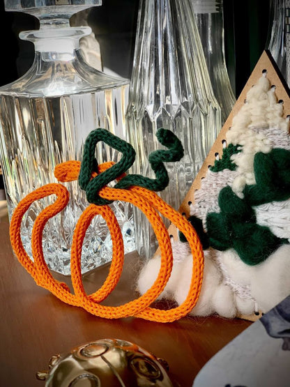 Handmade Pumpkin Knitted Wire Autumn Decor