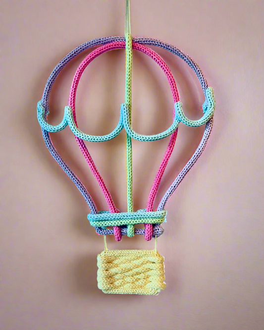 Hot Air Balloon - Custom Knitted Wire Wall Art