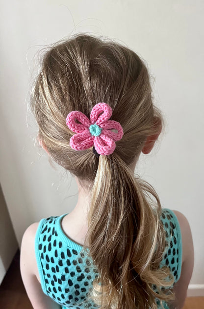 Handmade Knitted “Mix & Match’ Hair Accessories: set of 1 hairband & 3 hairclips