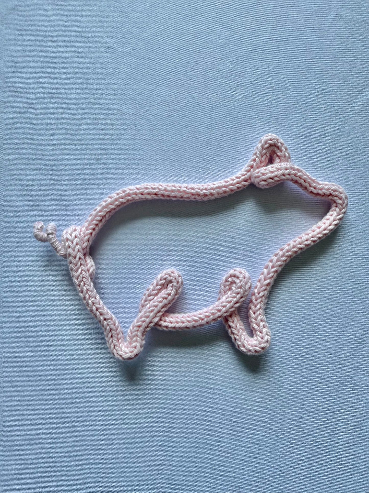 READY TO SHIP Handmade Pig Knitted Wire Wall Art - Farm theme Kid’s & Nursery Decor