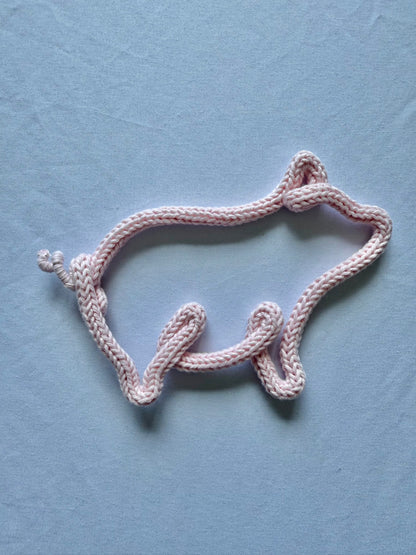 READY TO SHIP Handmade Pig Knitted Wire Wall Art - Farm theme Kid’s & Nursery Decor
