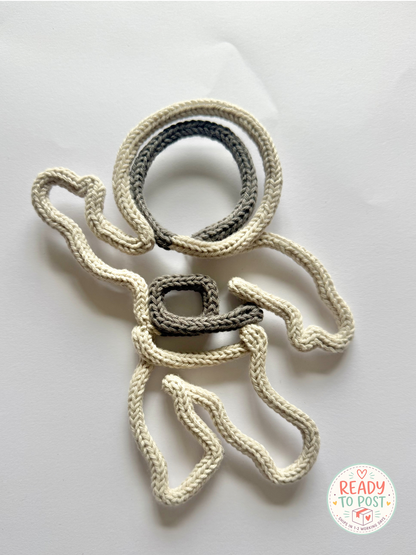 READY TO SHIP Handmade Knitted Wire Rocket Wall Art - Space Themed Decor for Kids