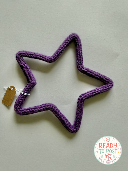 READY TO SHIP Small Knitted Wire Star Wall Art - kid & Nursery Decor