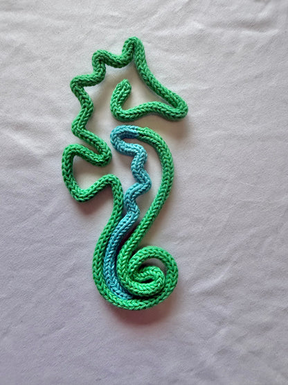 READY TO SHIP Knitted Wire seahorse | Beach Kids Room Decor | Under the Sea Wall Art