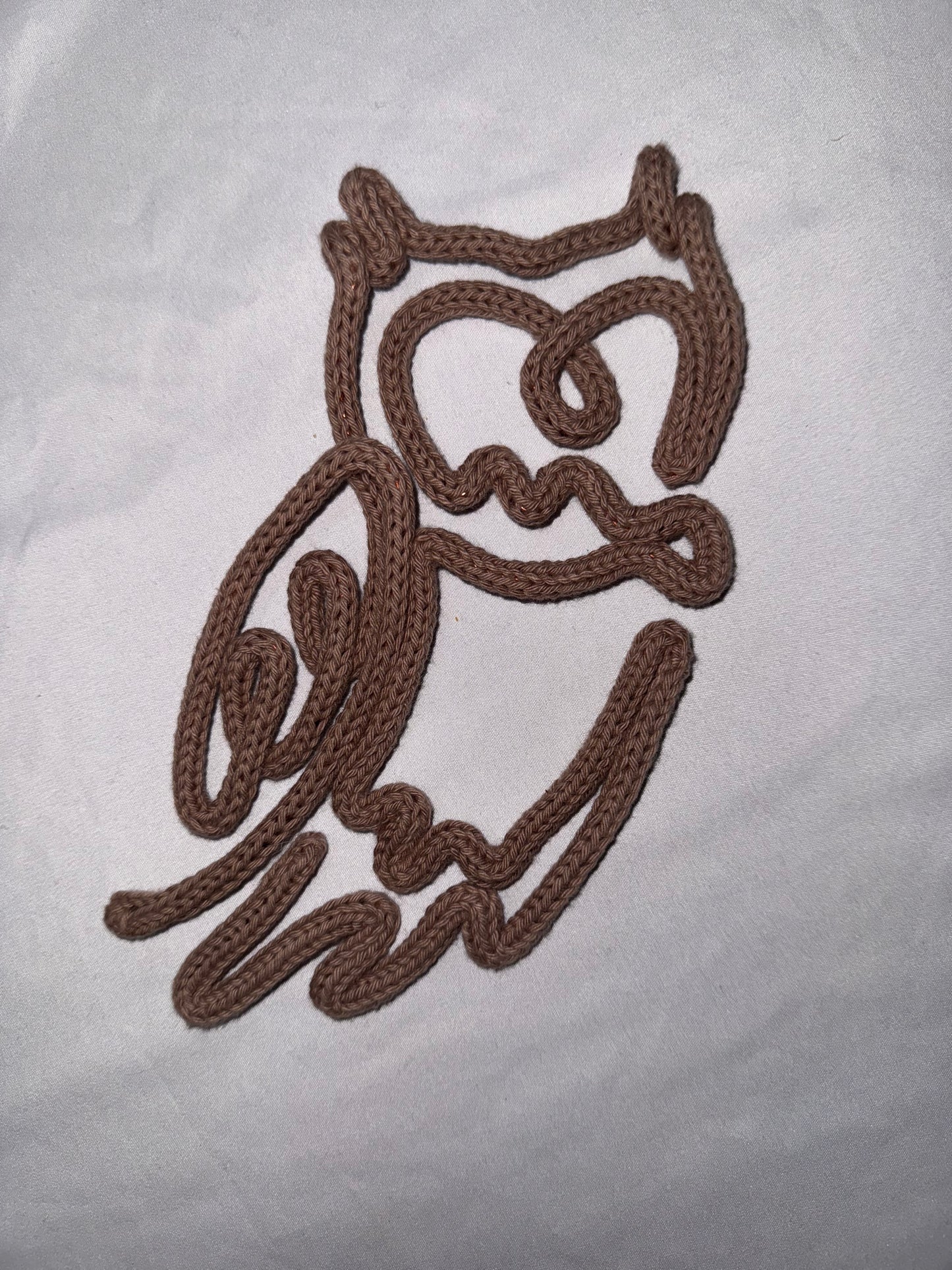 READY TO SHIP Handmade Owl Knitted Wire Wall Art - Woodland Theme Nursery Decor