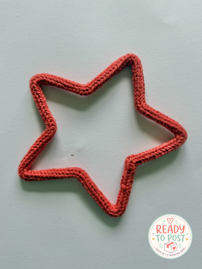 READY TO SHIP Small Knitted Wire Star Wall Art - kid & Nursery Decor